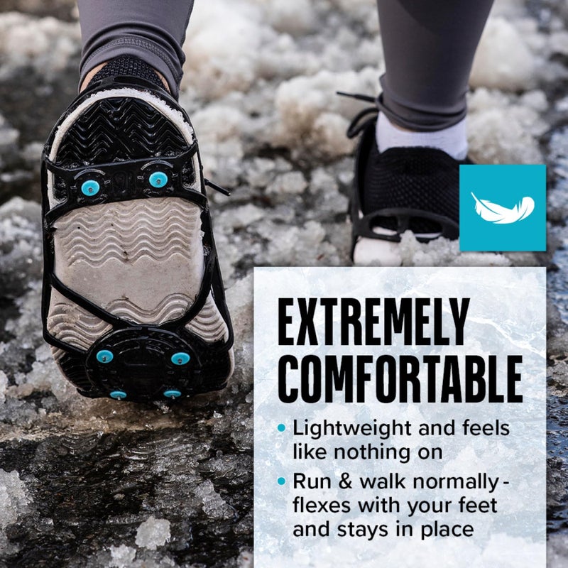 Due North Everyday G3 Ice Cleats for Shoes & Boots - Traction Spikes for Men & Women to Improve Grip on Snow & Ice - Image 4
